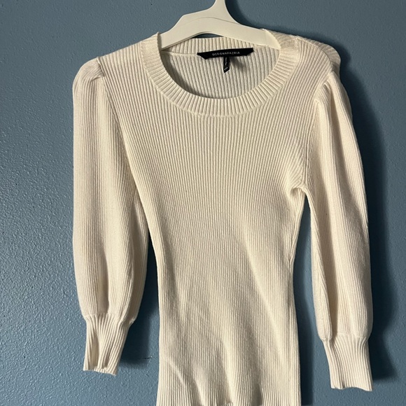 White Ribbed Sweater - Picture 2 of 4